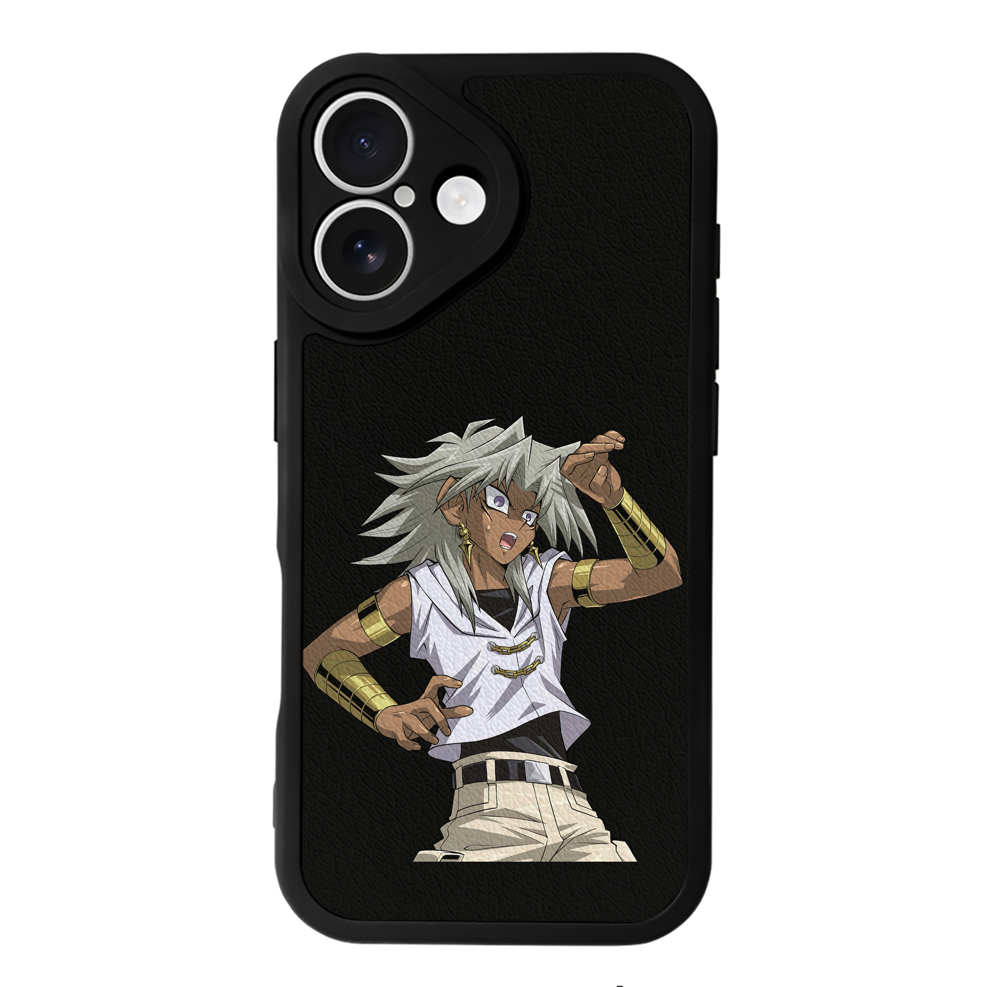 （画像用） 遊☆戯☆王 Yu-Gi-Oh! 【iPhone 16シリーズ対応】シリコンスマホケース（レザー調） 材質：シリコン